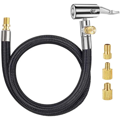Tire Inflation Hose Adapter with Quick Detach Valve Connector for Tires