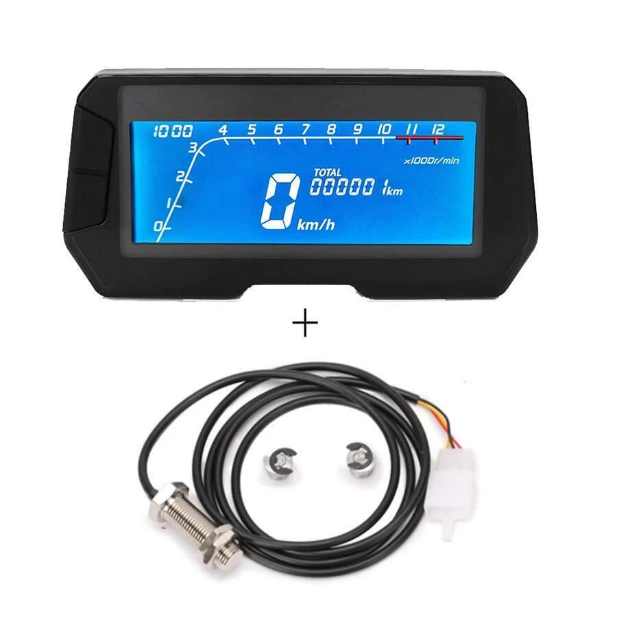 12V Digital Speedometer Odometer for Motorcycle ATV Scooter Moped