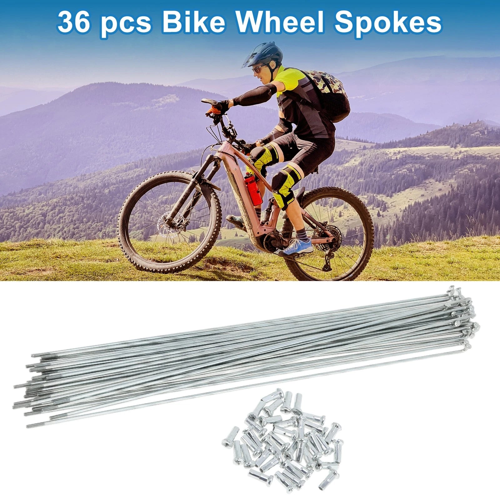 Bicycle Spokes Front Set 273mm Galvanized Steel for 14G Wheel (All Models)