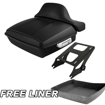 Chopped Matte Black Trunk & Backrest for Harley Touring Electra Glide (2014–2026)