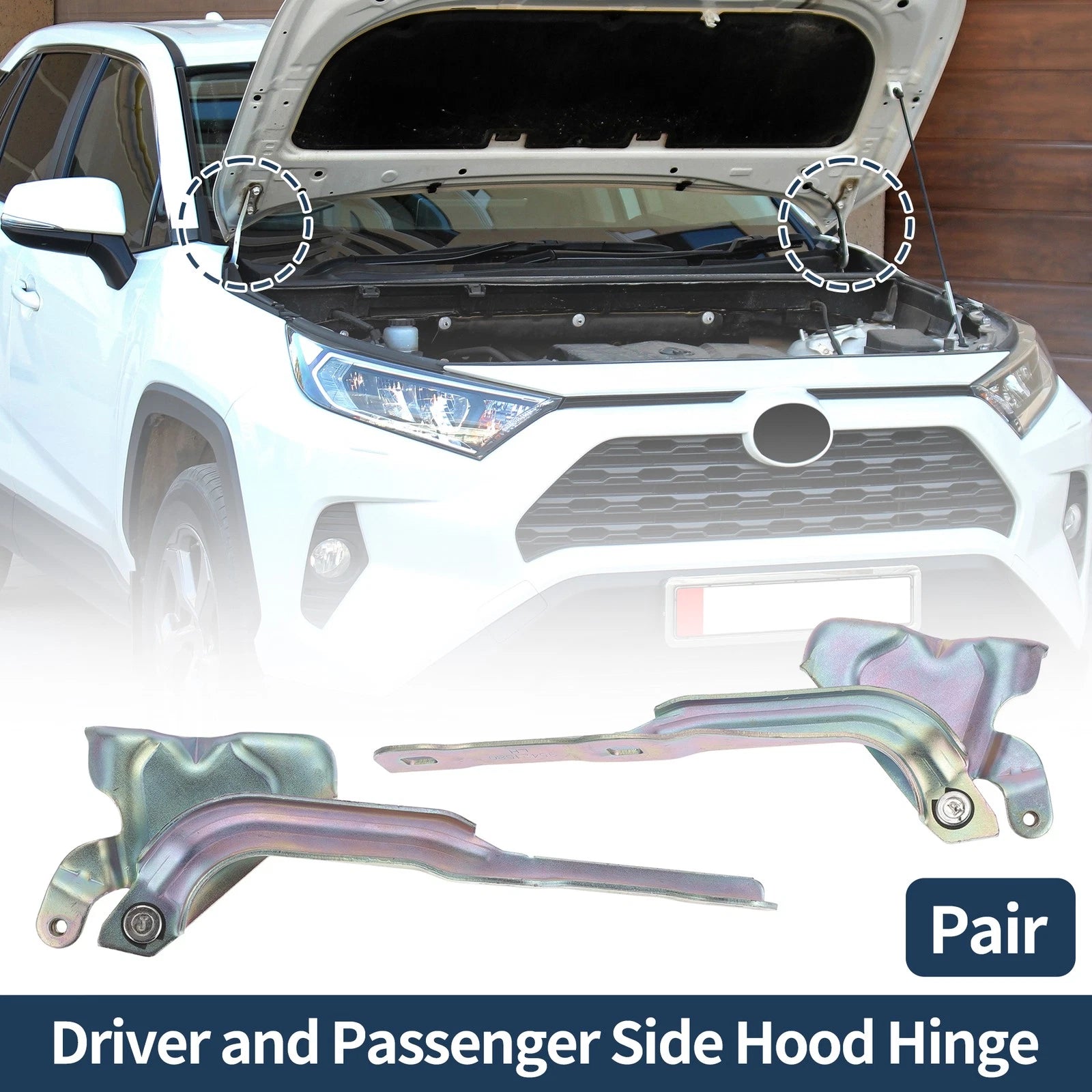 Hood Hinges Front Set for Chevrolet Trax (2015–2021) Bonnet Brackets 1 Pair