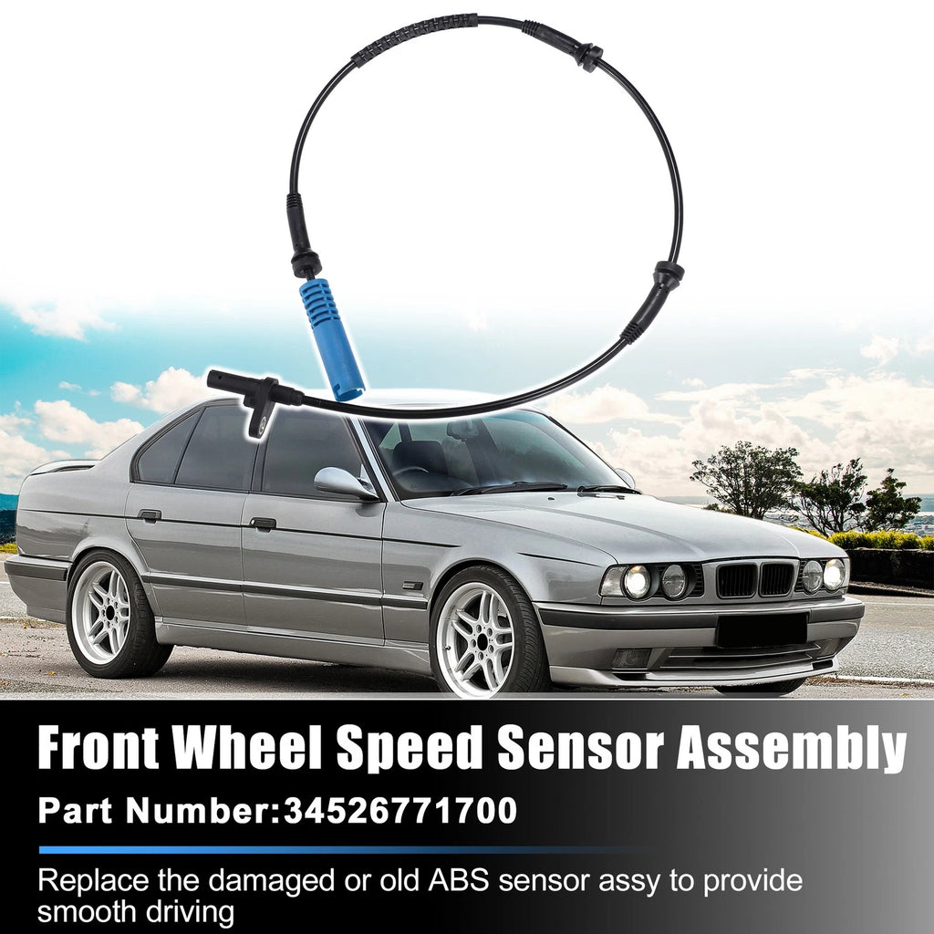 2PCS ABS Wheel Speed Sensor Left Right Front for BMW 525i (1995–2003)