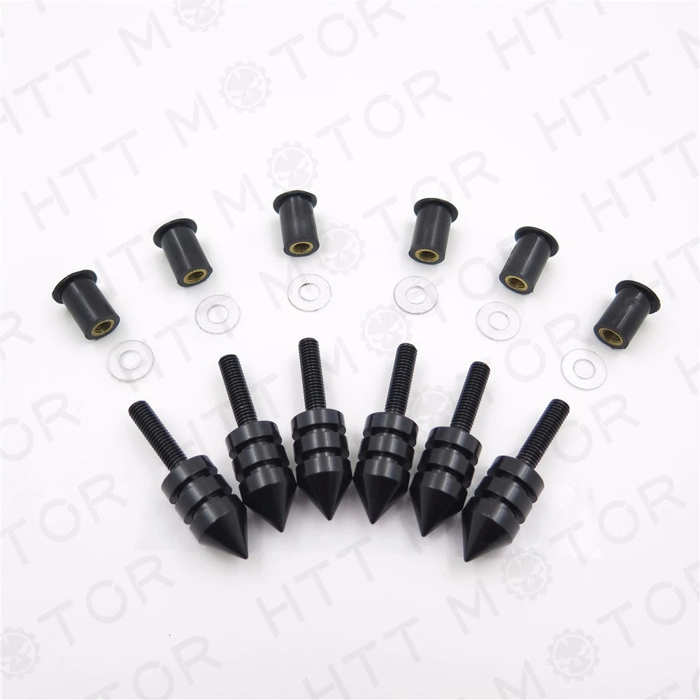 Windscreen Bolt Kit for Motorcycle (Includes Well Nuts, Bolts, Washers)