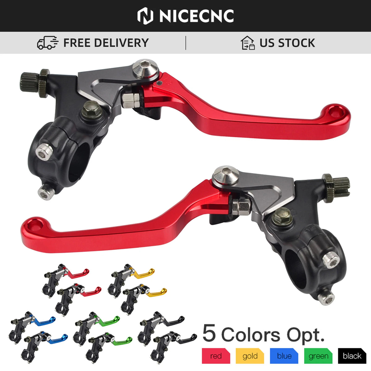 Brake Clutch Lever Perch Set for Honda ATC110 ATC125M (1979–1987)
