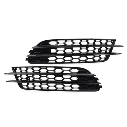 Black Honeycomb Front Bumper Fog Light Grille Cover for Audi A6 C7 (2012–2015)