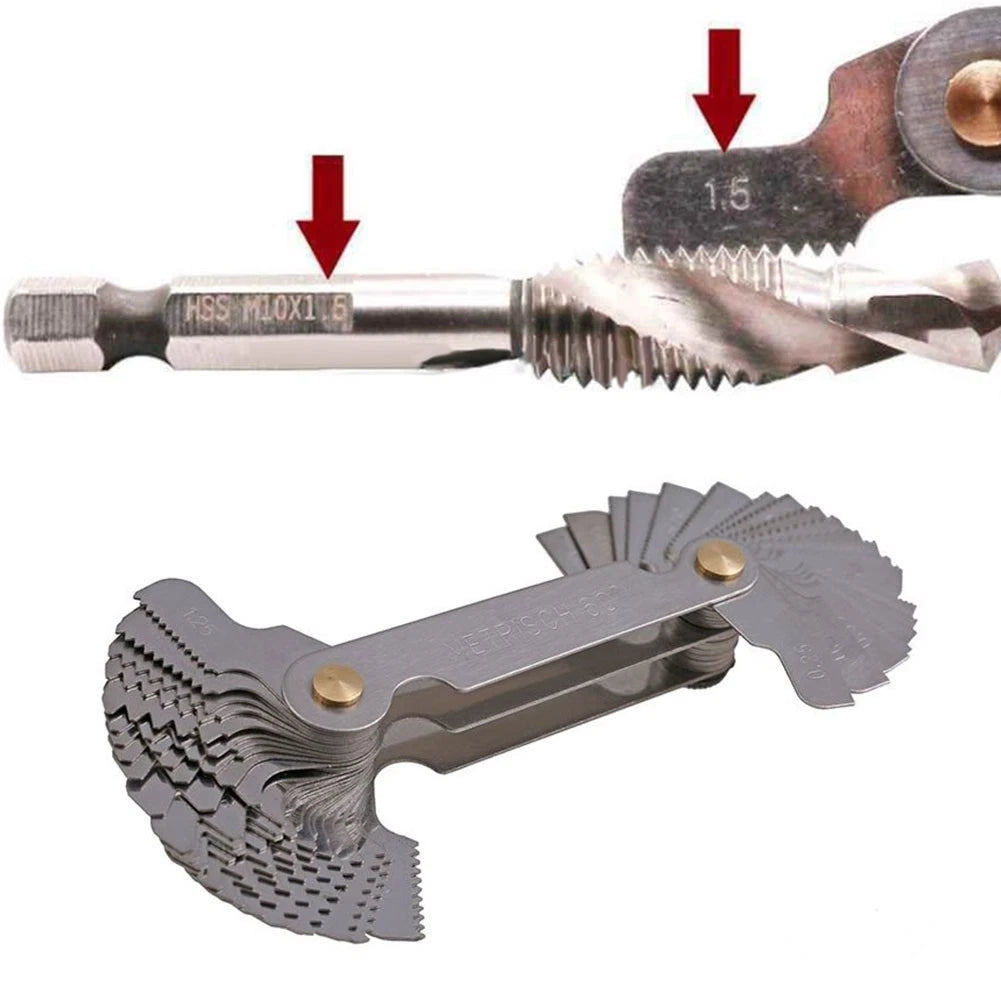 58 Piece Thread Gauge for Metric and Imperial Applications