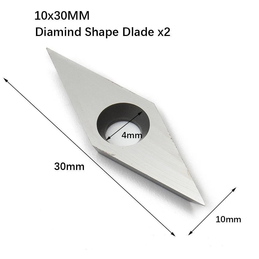 Set of 8 Tungsten Carbide Cutters Inserts for Wood Lathe Turning Tools