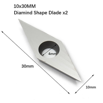 Set of 8 Tungsten Carbide Cutters Inserts for Wood Lathe Turning Tools