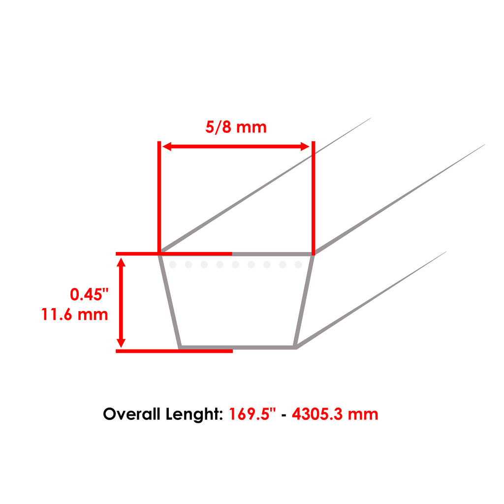 Deck Belt 72 Inch Replacement for Exmark Lazer Z AS XS FR524 (2004–2006)
