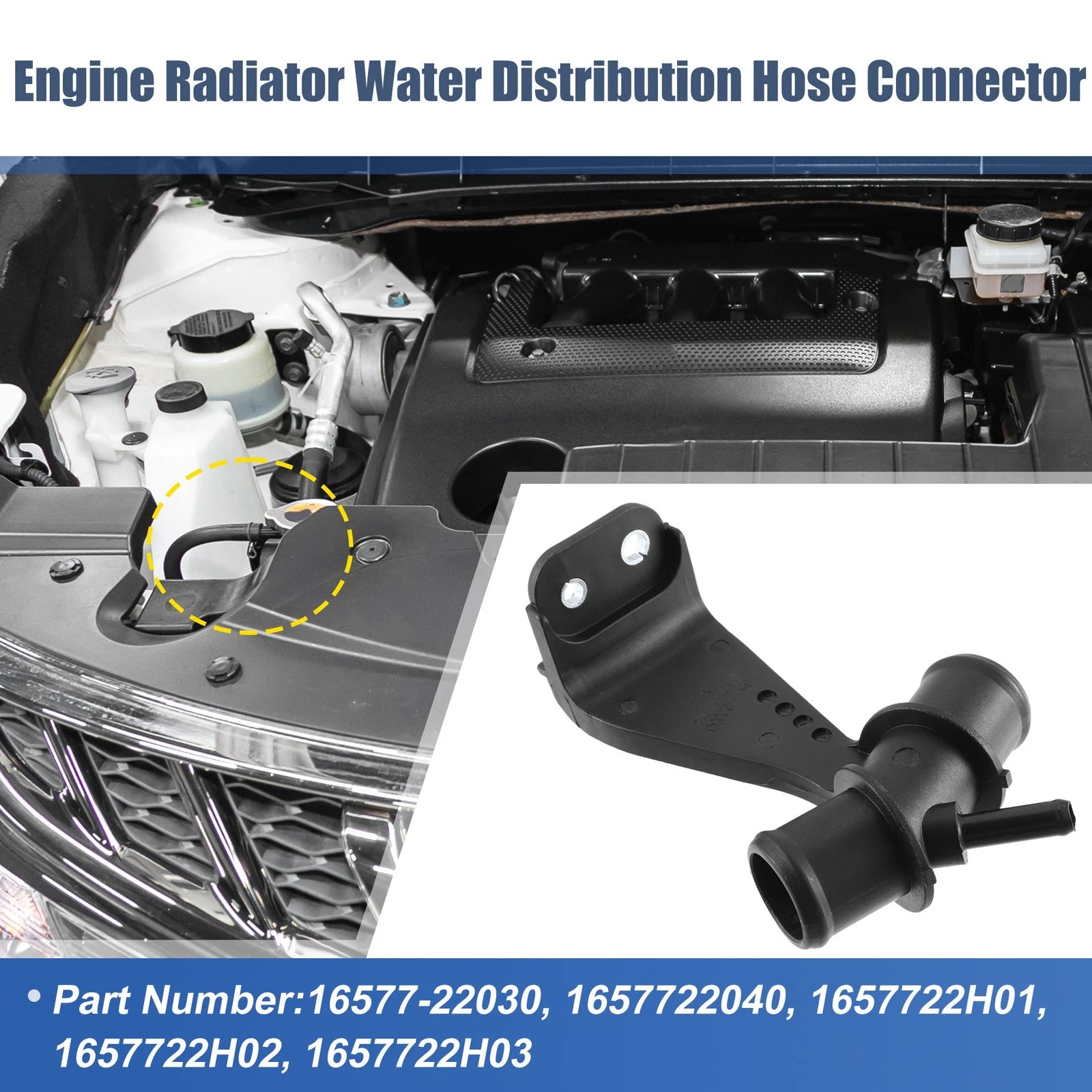 Coolant Connector Outlet for Toyota Corolla 1.8L A T Base (2000–2008)