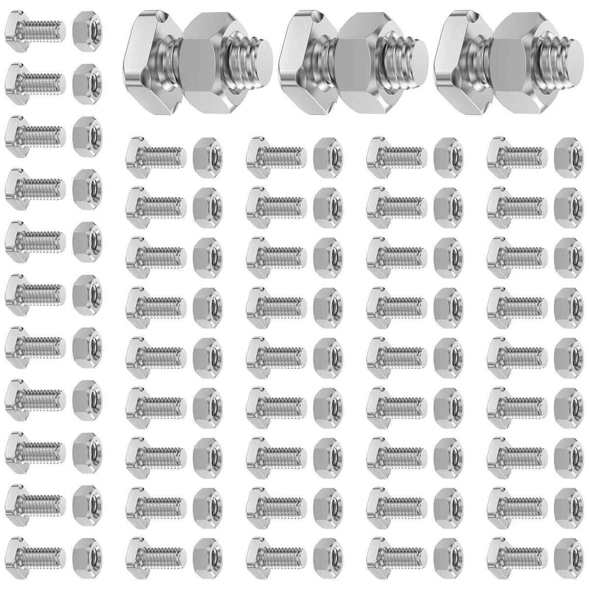 50Pcs Greenhouse Bolts & Nuts Tool Accessory Set 12mm