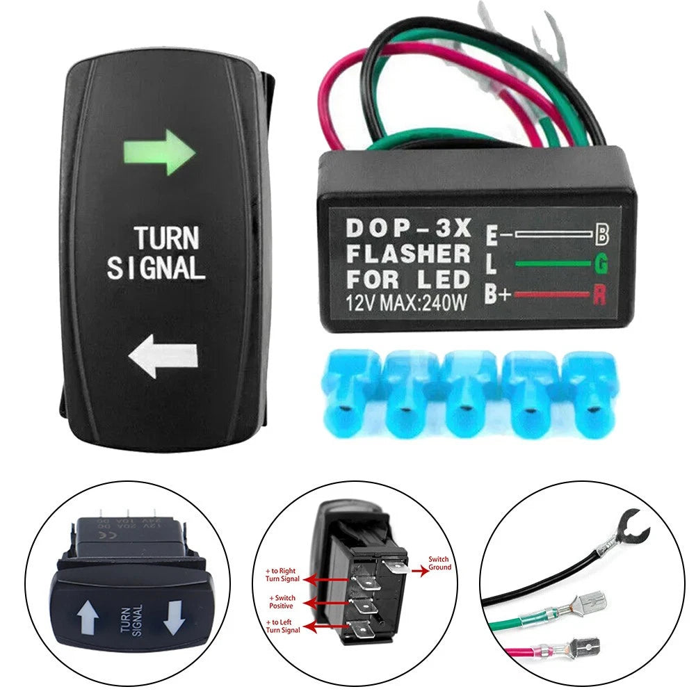Turn Signal System for ATV UTV Motorcycle (Easy Install)