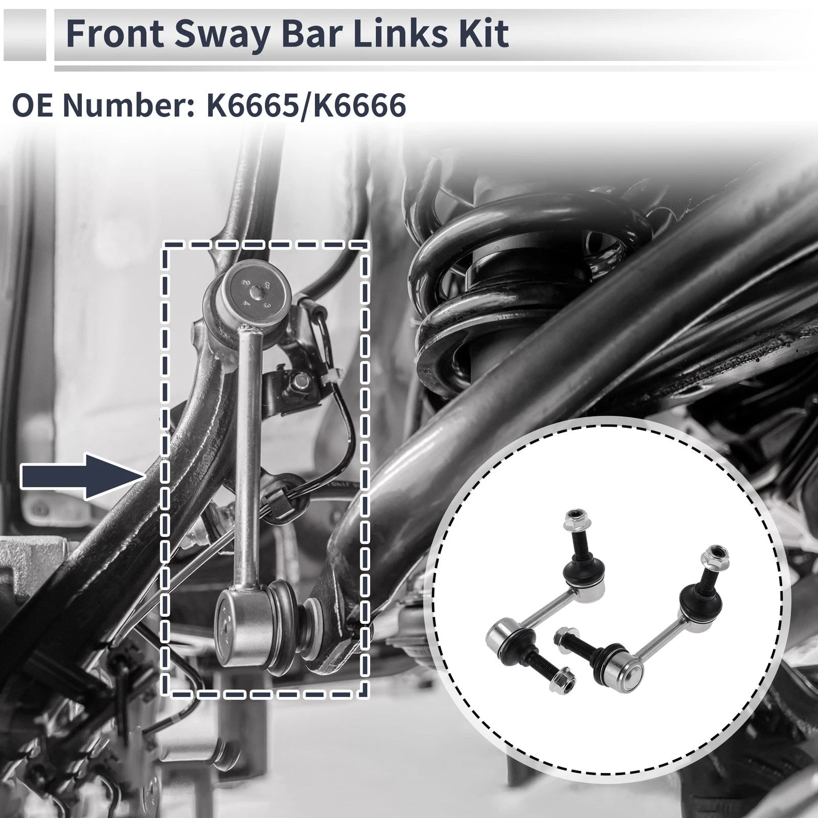 Front Stabilizer Bar Links No Bushing for Isuzu Ascender (2003–2008)