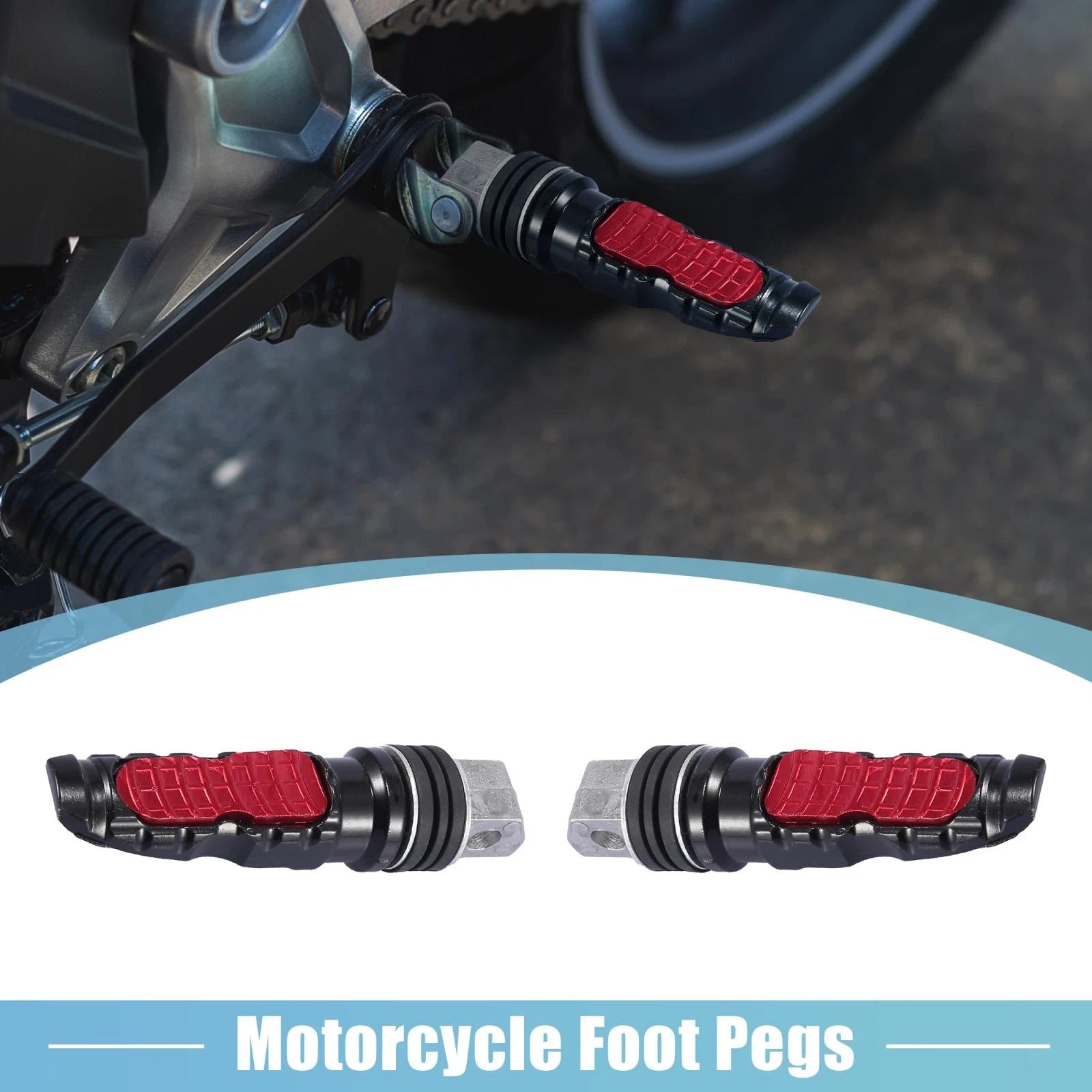 Aluminum Rearset Footpegs 8.5mm Pair Replacement for Motorcycle (2000–2024)