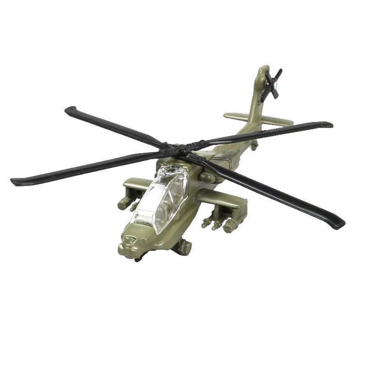 Collectible AH-64 Apache Helicopter Model 13cm Alloy Construction