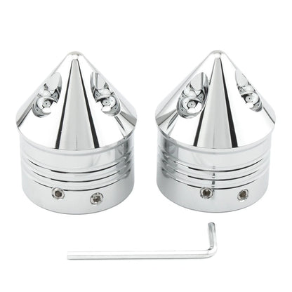 1Pair Front Wheel Axle Nut Covers Cap For Harley Touring Road Glide Dyna Softail