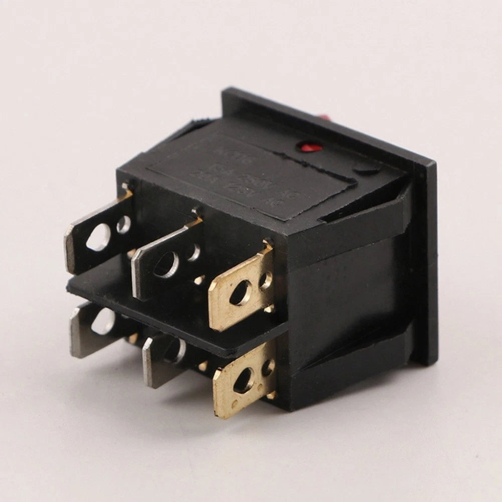 Dual DPDT Rocker Switch 6 Pin 2 Position for Electrical Devices
