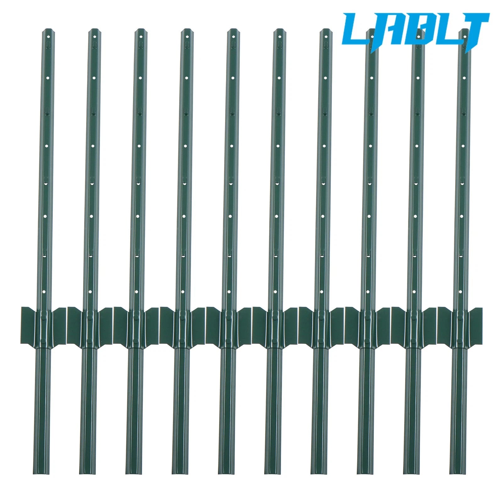 10Pc Heavy Duty Metal U Fence Posts for (No Dig)