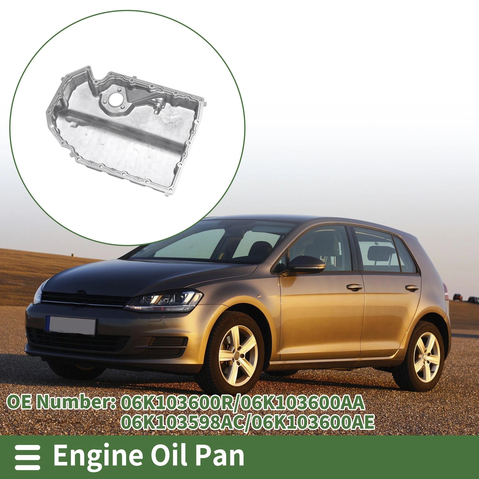 Engine Oil Pan Replacement for Volkswagen Golf (2015–2019) Aluminum