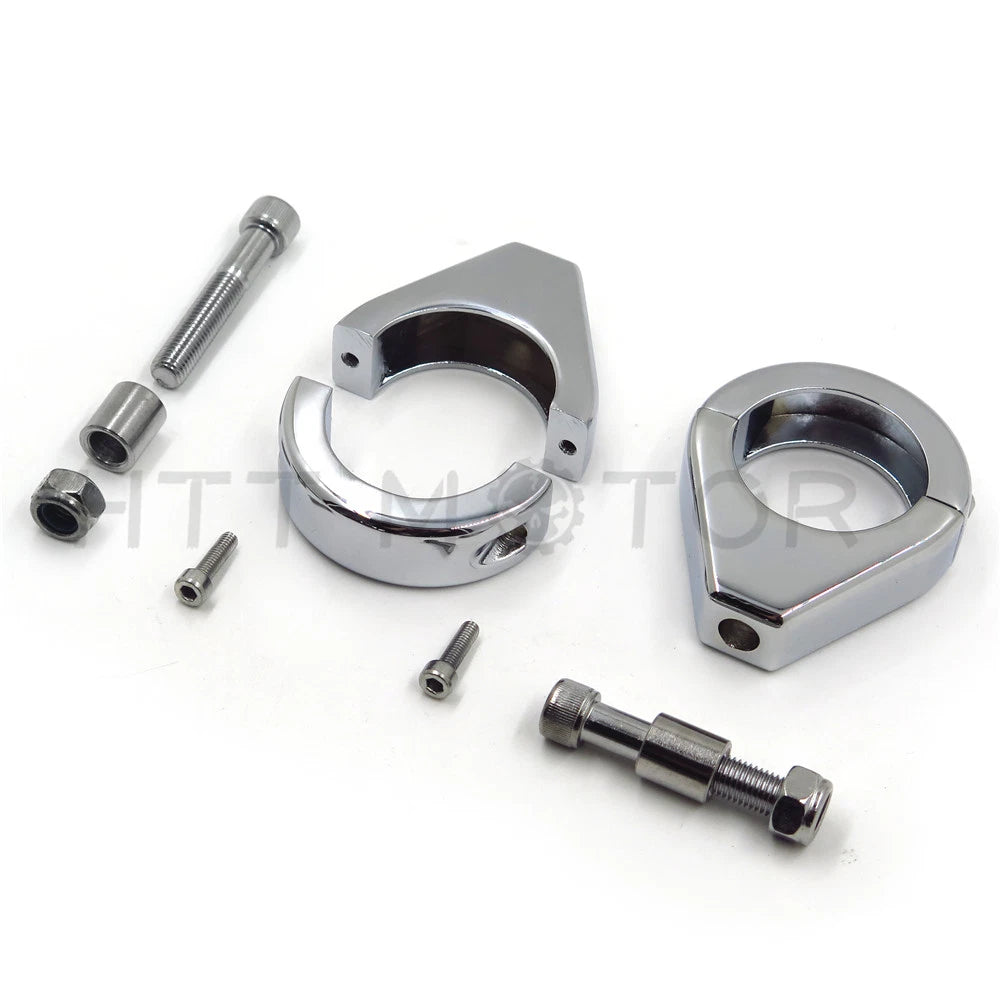 Turn Signal Mount Bracket for Harley (49mm Fork Relocation Clamps)