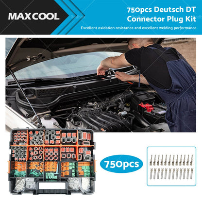 750PCS Deutsch DT Connector Kit 2-12 Pin for Various Applications