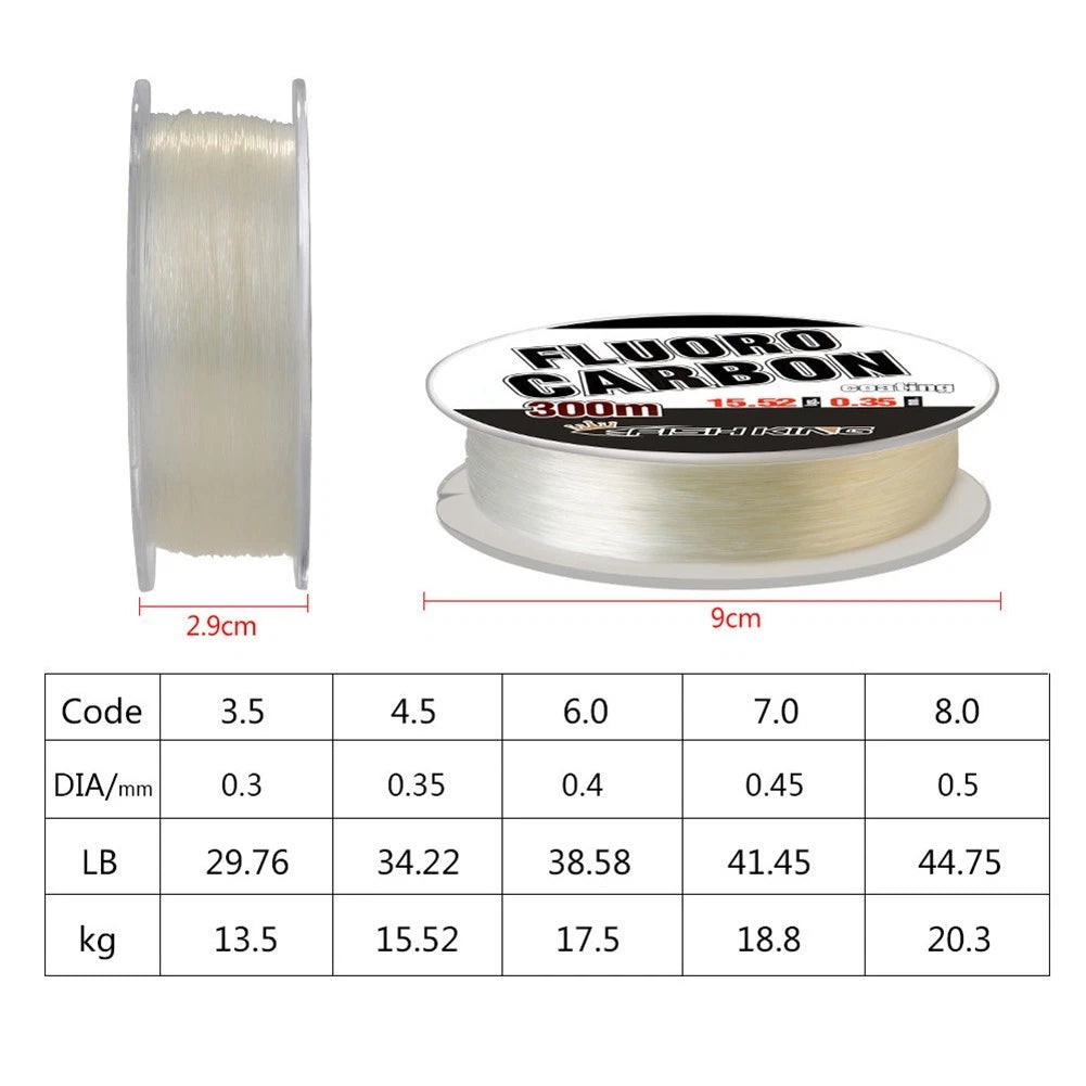 Heavy Duty Fishing Line 300m Fluorocarbon Leader