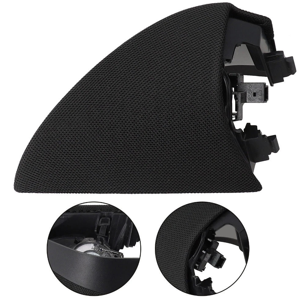 For Model Y 2020 2021 Left Front Door Tweeter Speaker Cover in Black ABS