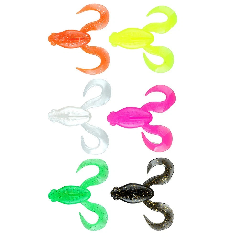 Set of 6 Floating Silicone Frog Baits 5cm 12g for Lakes Rivers