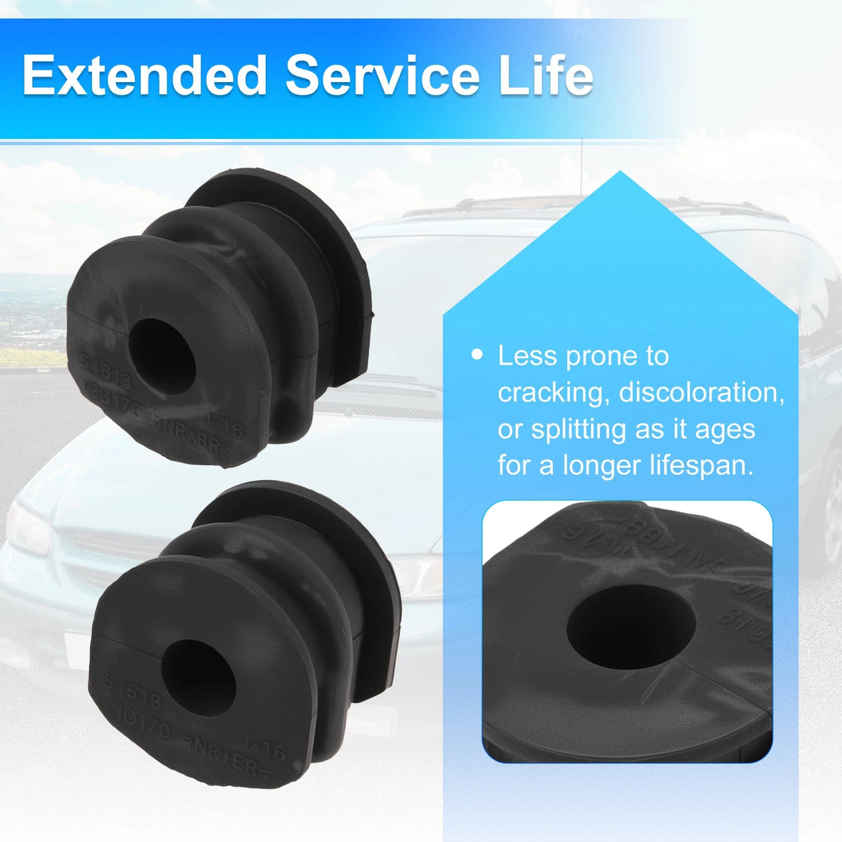 Set of 2 Rear Side Stabilizer Sway Bar Bushings for Infiniti G37 (2009–2013)