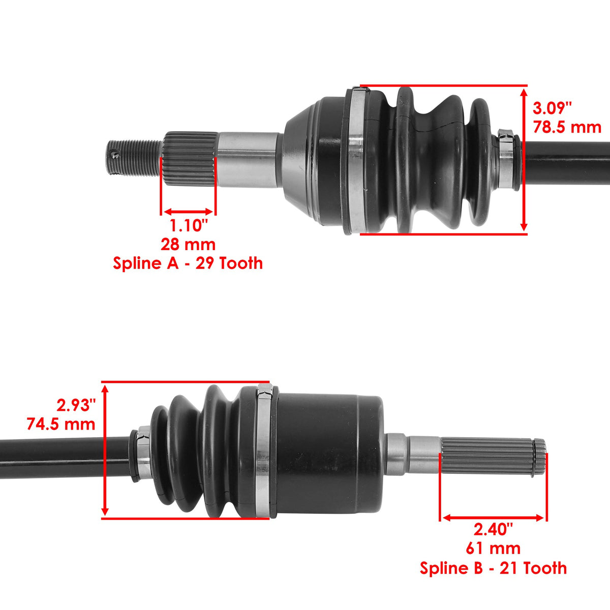 Front Left CV Axle Replacement for Can-Am Traxter HD10 XT (2021–2023)