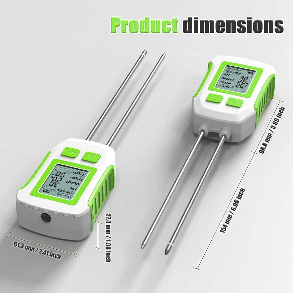 5 in 1 Soil Tester for Plants (Moisture, pH, Temperature, Humidity, Light)