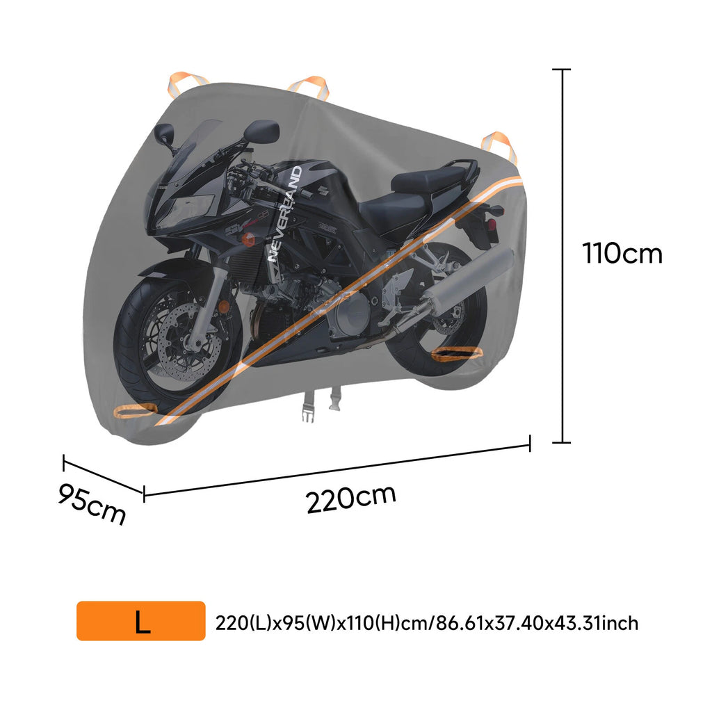 Heavy Duty Motorcycle Cover for Outside Storage (190T)