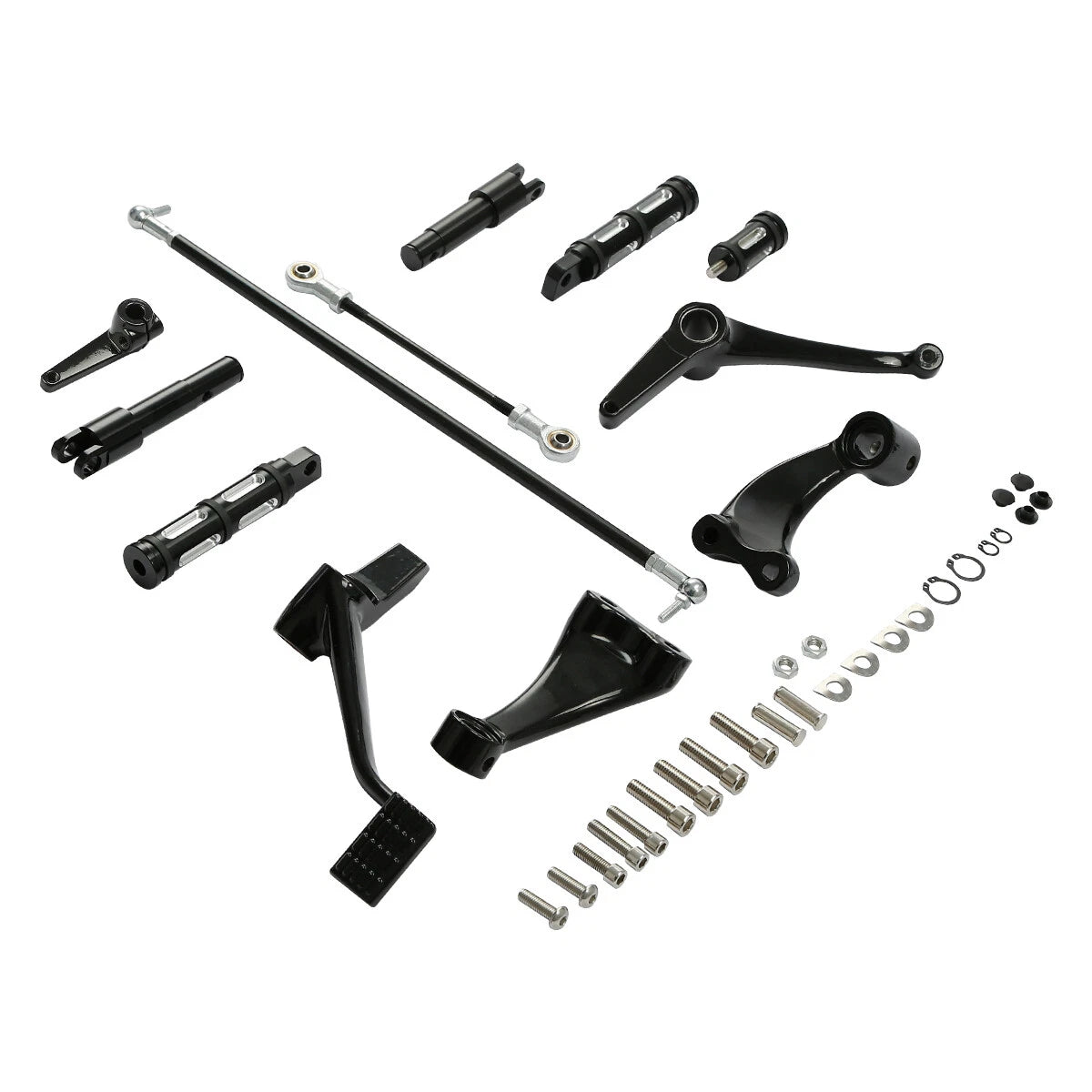 Forward Control Pegs Linkage for Harley Sportster 883 1200 (2004–2013) Black