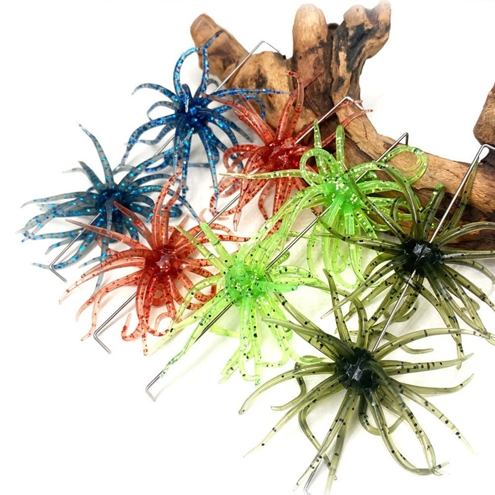 6cm Sea Urchin Lure for Bass Attack Trigger (Flexible Tentacles)