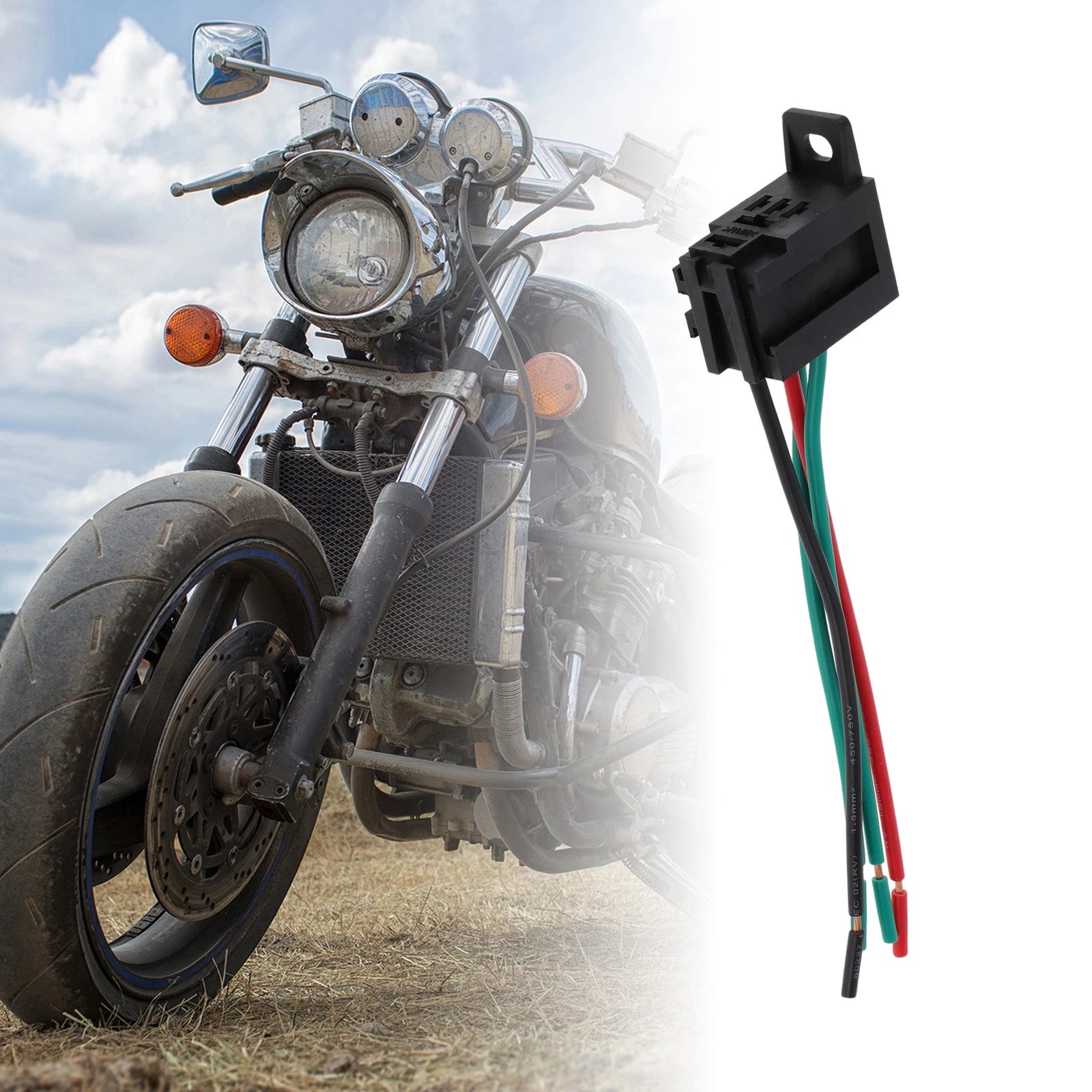 1 Pc 30A 24V Waterproof Auto Relay with Harness for Universal Applications