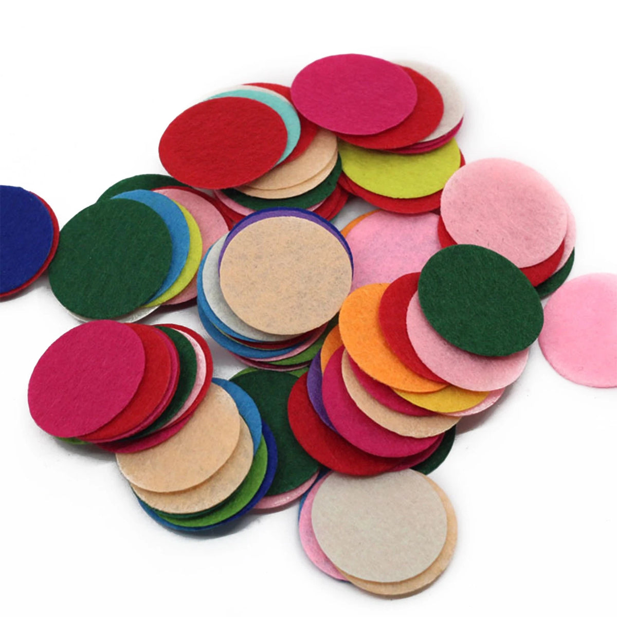 100 PCS Round Felt Fabric Pads Patches 3CM