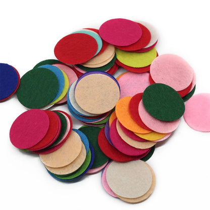 100 PCS Round Felt Fabric Pads Patches 3CM