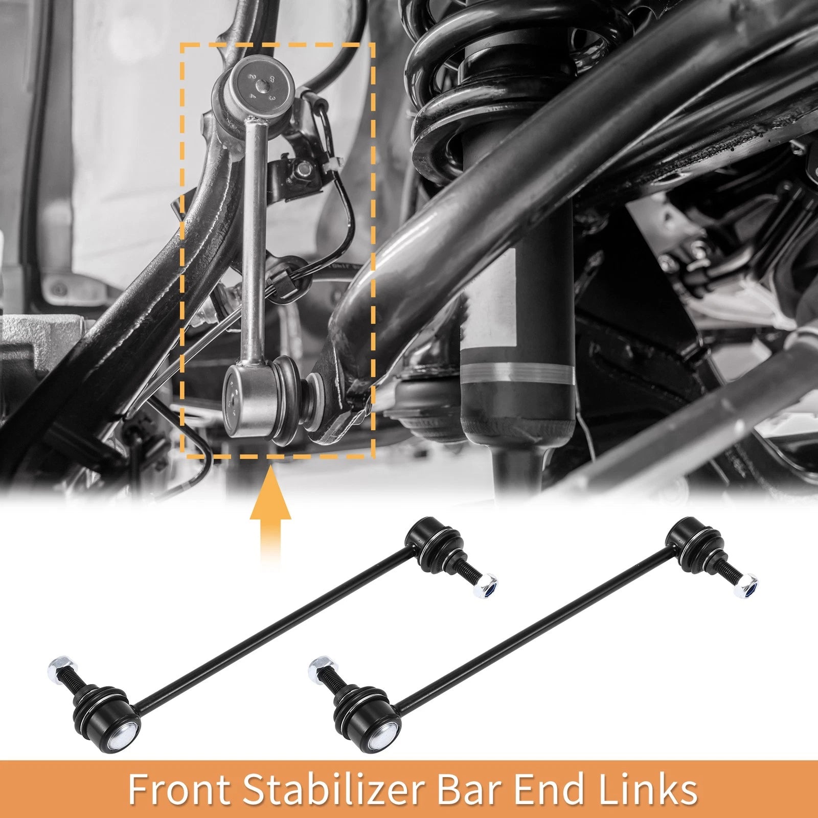 Front Stabilizer Sway Bar Link Set with Bushing for Jeep Patriot (2007–2017)