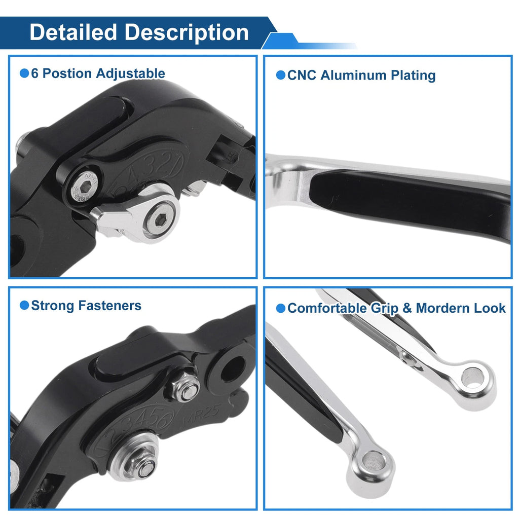 Adjustable Brake Clutch Levers for Yamaha MT125 (2014–2021)