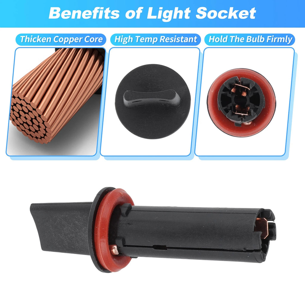 2X Headlight Side Marker Light Bulb Socket Base for Hyundai Elantra Santa Fe (2011–2018)