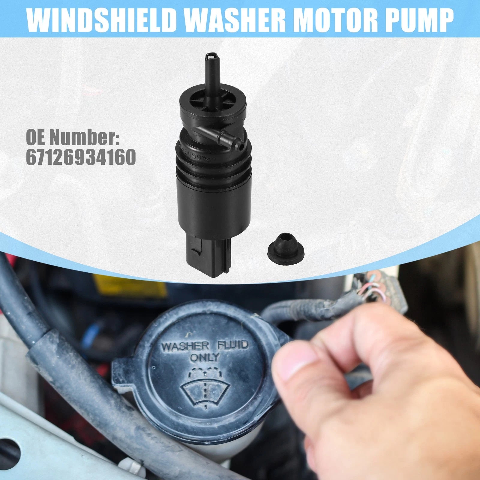 Windshield Washer Pump Motor Replacement for BMW 528i (2011–2016)