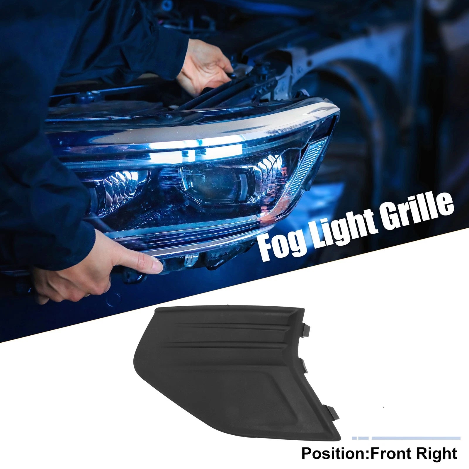 Front Right Fog Light Grille Cover Replacement for Ford Fusion (2019–2020)