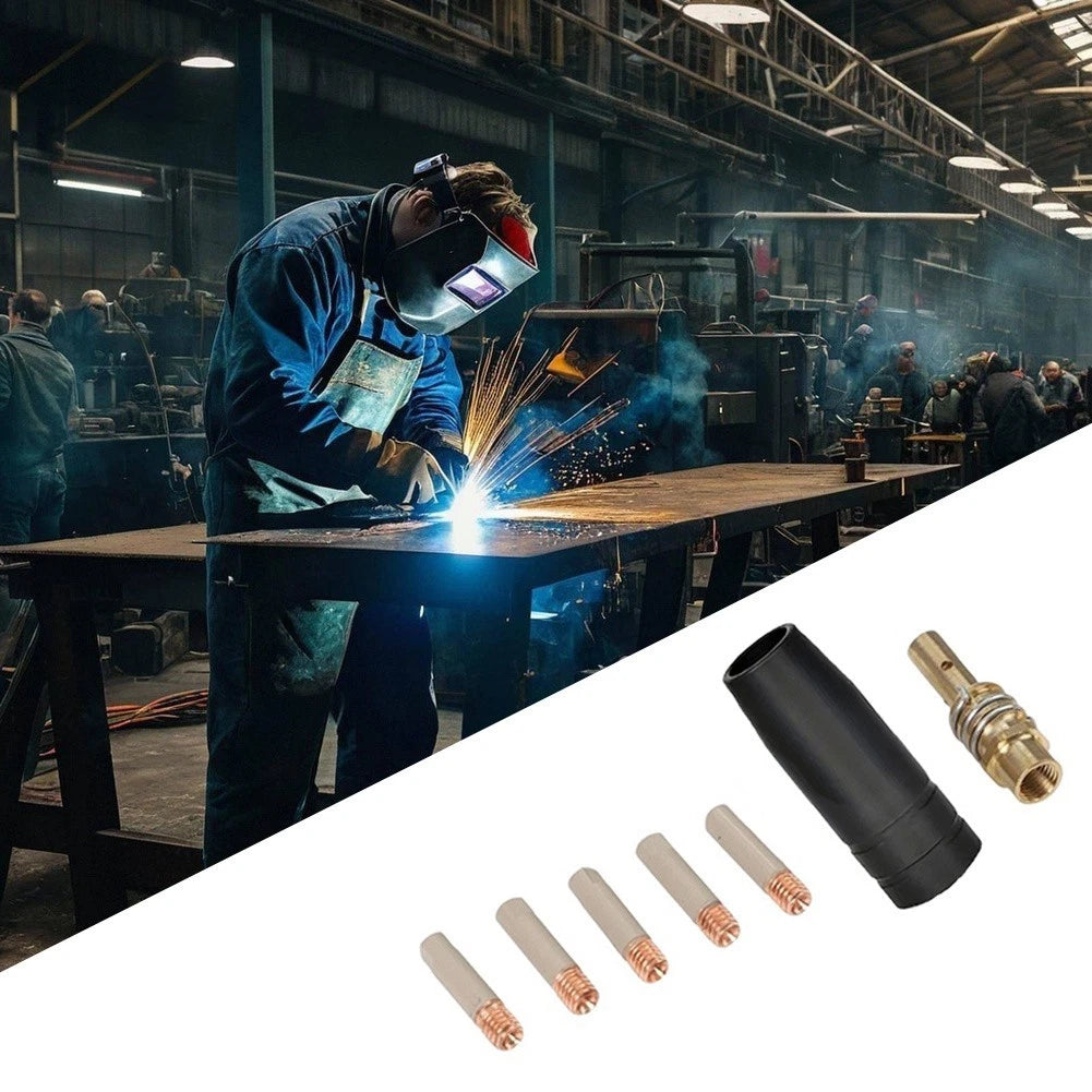 5 Tips and 1 Nozzle MIG Welding Replacement Kit for 15AK