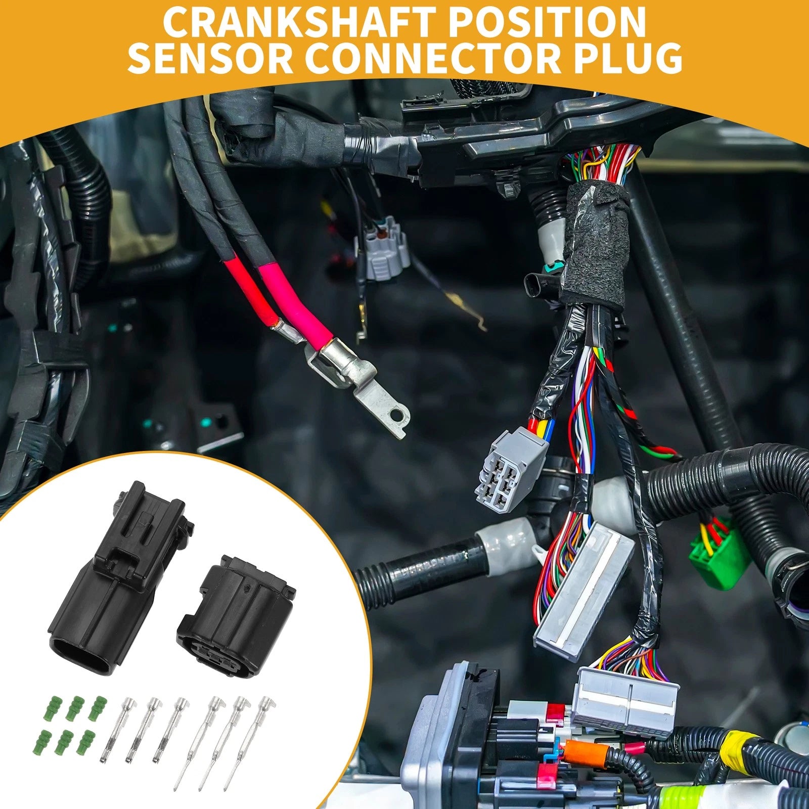 3 Pin Crankshaft Position Sensor Connector Plug for Toyota