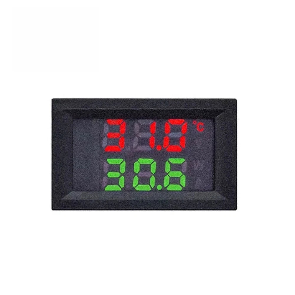Dual Display DC Voltage Meter with Ring Thermal Sensor (4V to 30V)