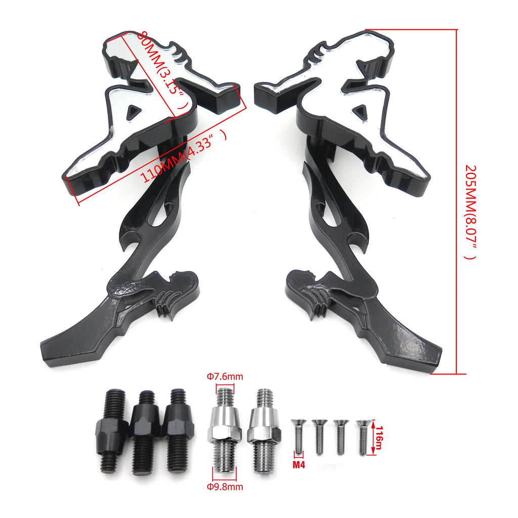 Mirrors for Honda/Kawasaki/Suzuki Cruiser (All Models)