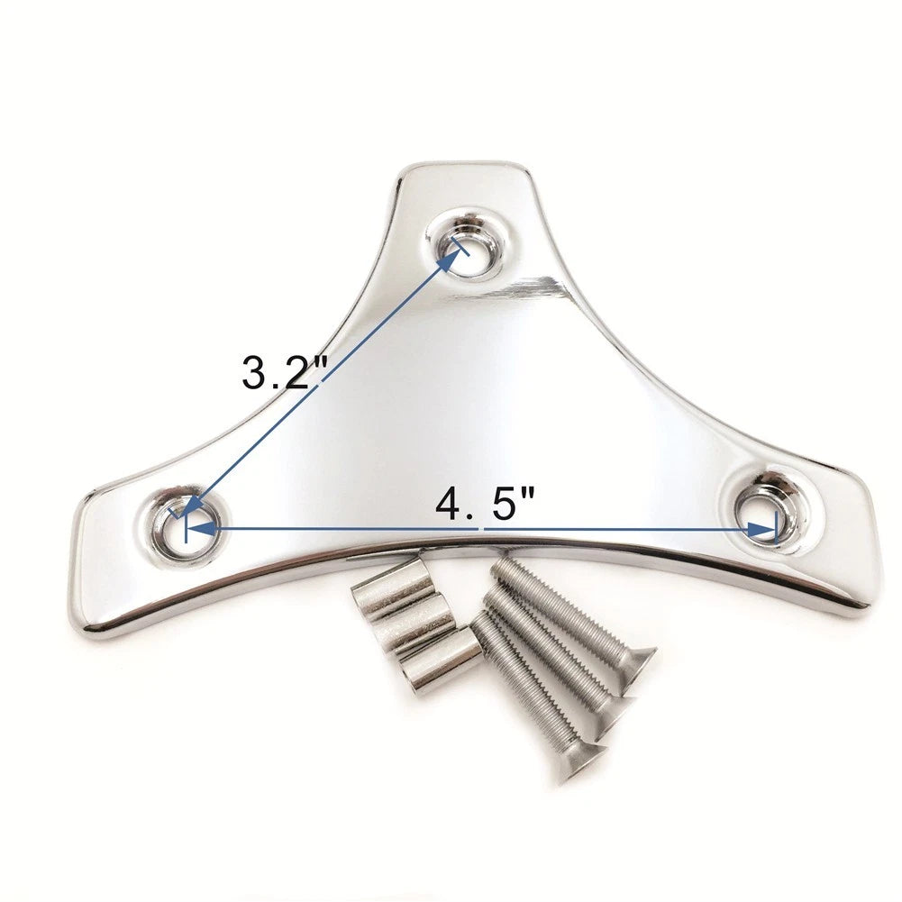 Chrome Sissy Bar Backrest Pad Mount Kit for Harley Touring (2009–2017)