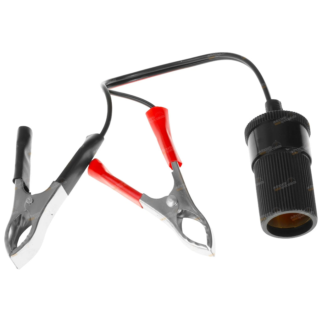 Cigarette Socket with Battery Clamps for Universal Vehicles (12V)
