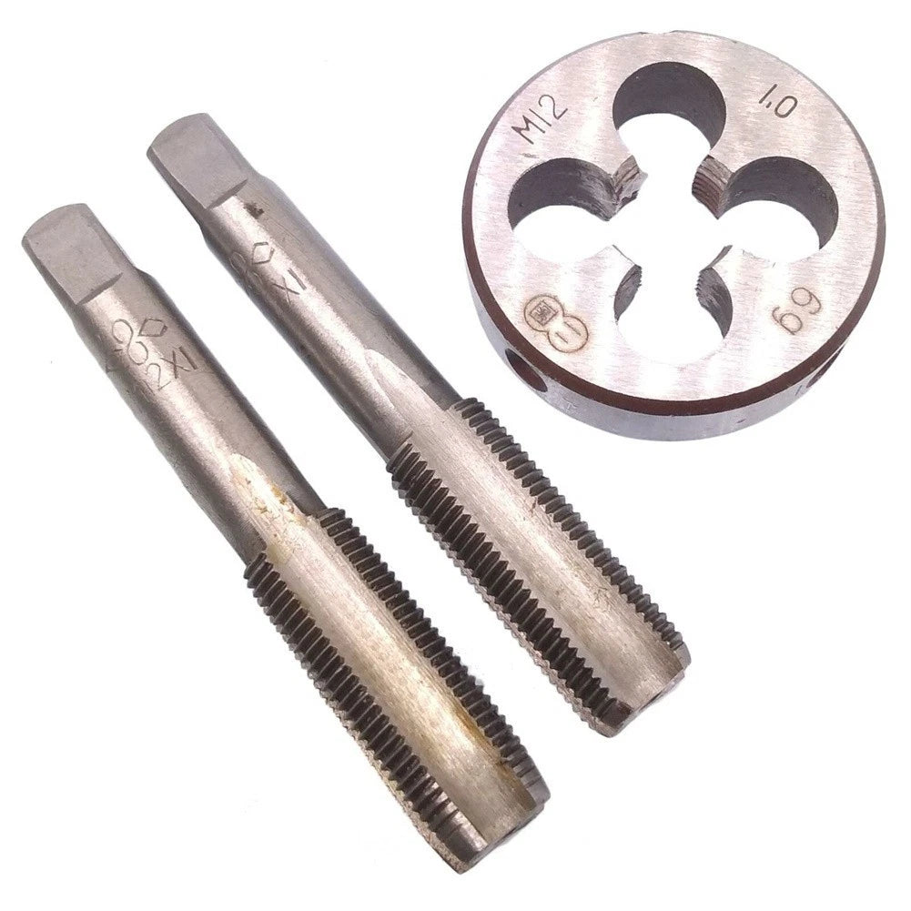 M12x1mm Taper & Plug Tap Set for Metric Thread Right Hand Tool Kit