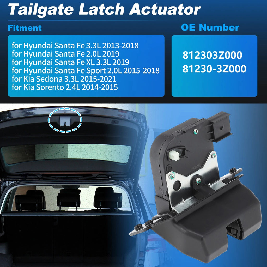 Trunk Tailgate Lock Actuator Replacement for Hyundai Santa Fe Kia Sorento (2006–2018)